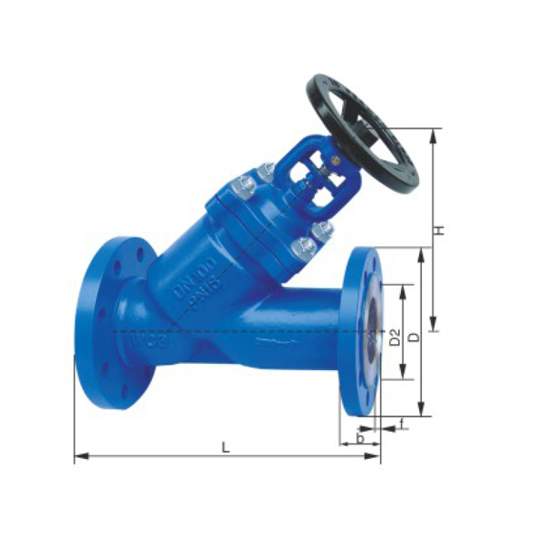 Y-shaped corrugated pipe globe valve